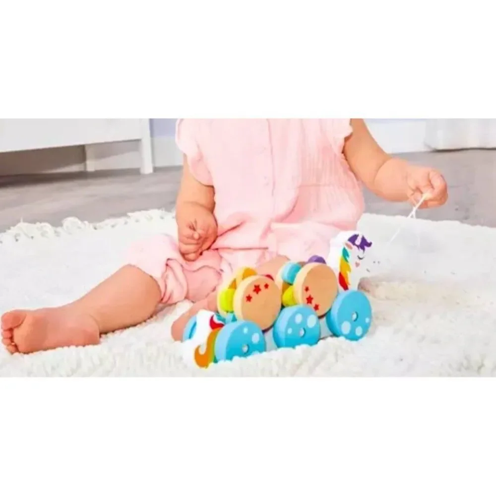 Unicorn Pull Toy brand new Little Tikes Wooden Critters toddler walking crawl